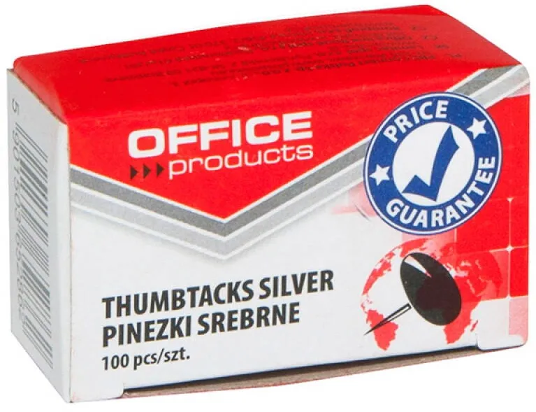 Office Products Pioneze metalice, 100 buc/cutie, Office Products