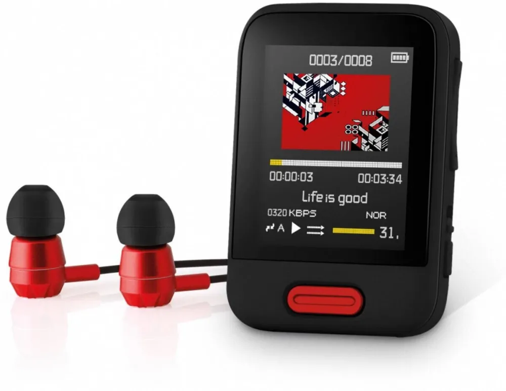 Mp3 Player SENCOR MP3 Player, Sencor, SFP, 16 GB, Bluetooth, Negru/Rosu