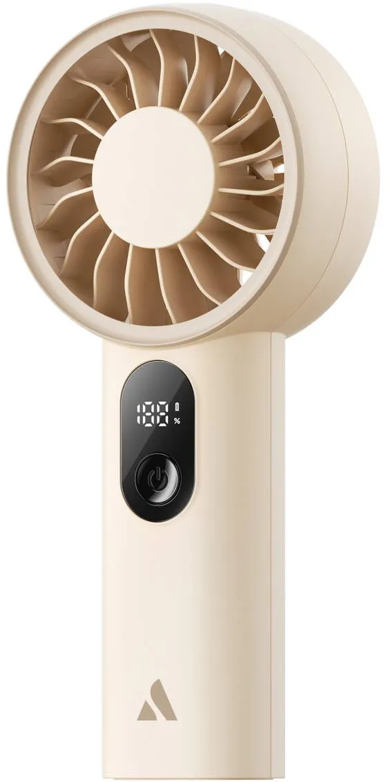 AECOOLY Ventilator portabil de mana Halo 03, 5 viteze, bej, 2000mAh, compact