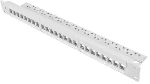 Accesoriu Retea LANBERG Patch panel gol 24 porturi 1U gri