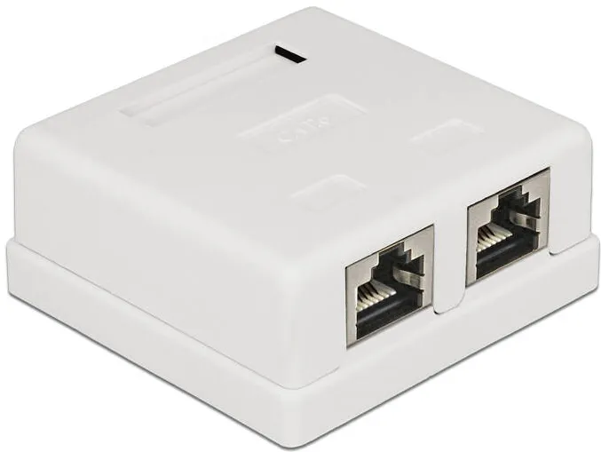 Accesoriu Retea DELOCK ZUB Wall Outlet 2-Port Cat6 UTP