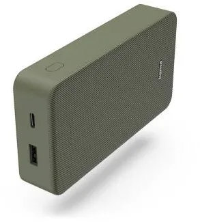 HAMA "Colour 20" Power Pack, 20000 mAh, 2 Outputs: USB-C, USB-A, green