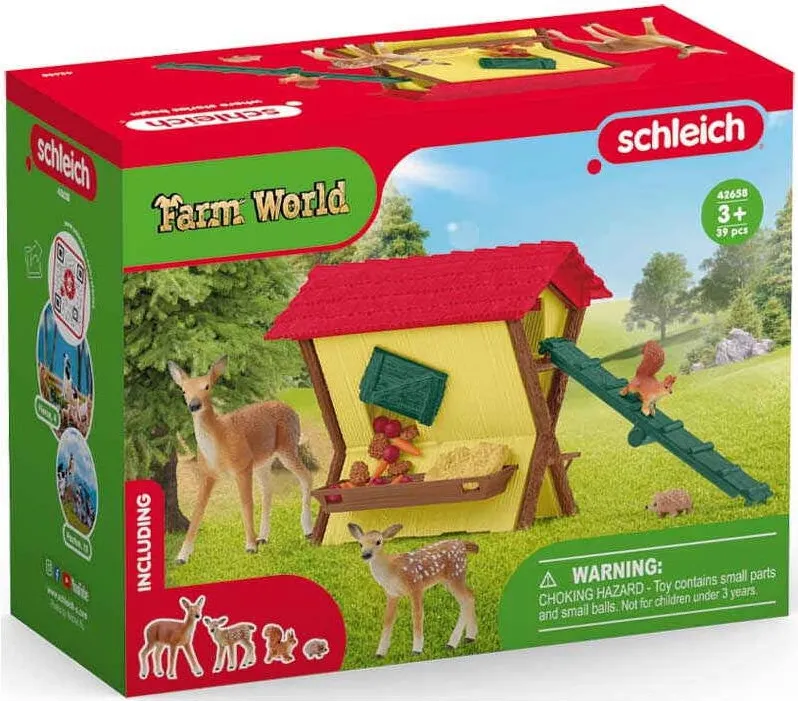 Schleich Set de joaca Schleich, Farm World, Hranind animalele padurii