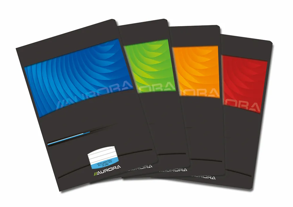 Aurora Caiet A4, 60 file - 90g/mp, liniat stanga, coperta carton lucios, Aurora Mano - matematica