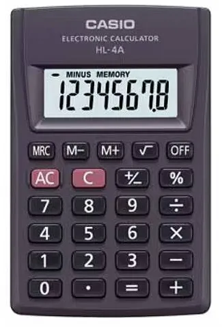 CASIO HL-4A-B 8-digit pocket calculator 56x87mm black