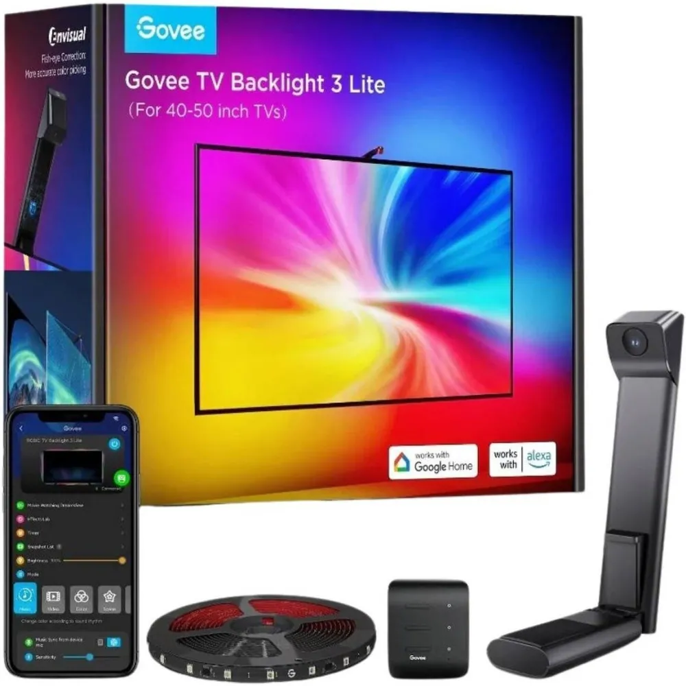 Govee Govee H6097 TV Backlight 3 Lite | podświetlenie dla TV 40-50 cali, RGBICW, Wi-Fi+Bluetooth