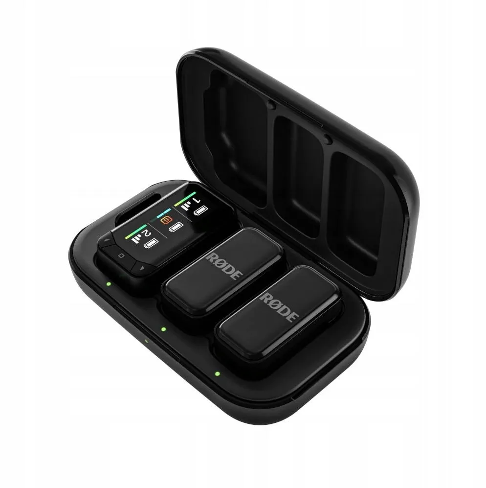Microfon Rode Set microfoane Wireless Micro, 2 transmitatori, USB-C, negru