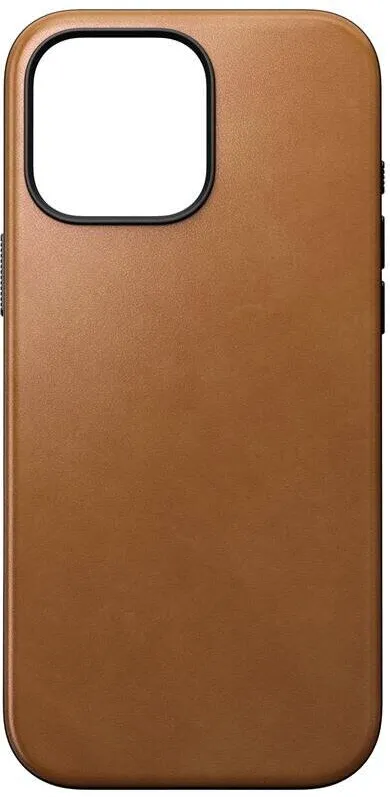 Nomad Carcasa din piele naturala NOMAD Modern Leather MagSafe compatibila cu iPhone 16 Pro Max Tan