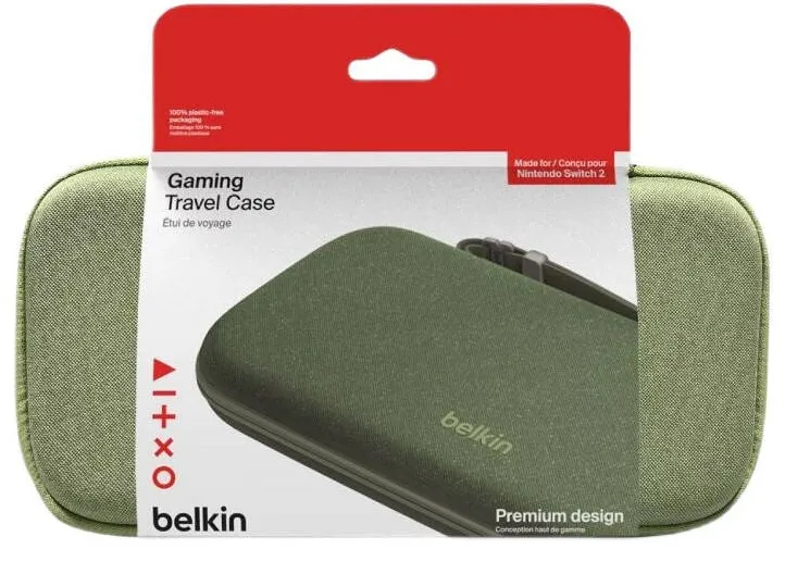 Accesoriu gaming BELKIN Carcasa de calatorie Belkin pentru Nintendo Switch 2, verde, 29x14.5x5cm