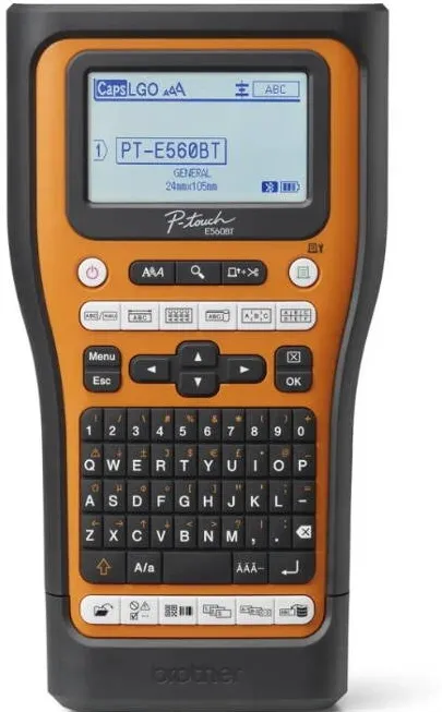 Imprimanta termica Brother Imprimanta de etichete Brother PT-E560BTVP, Termica, Monocrom, Banda 24 mm, Bluetooth