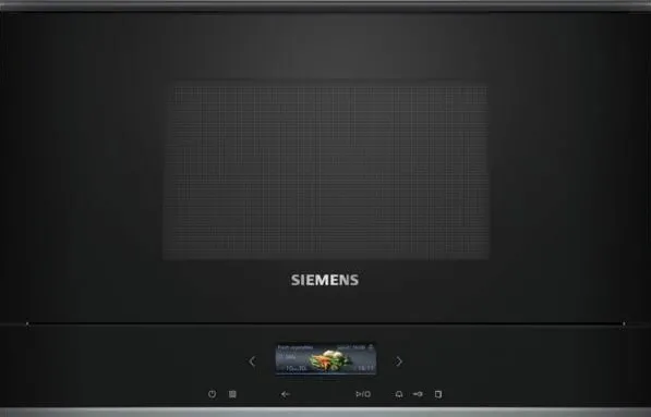 Cuptor cu Microunde SIEMENS BF722R1B1 Black Solo Built-in 21 L 900 W