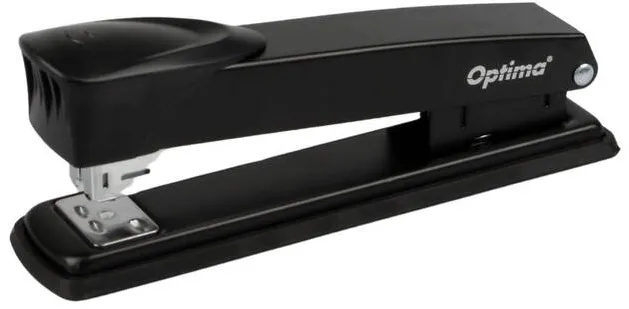 Capsat perfor caps OPTIMA Capsator metalic, 40 coli, 160x58x40mm, capse 24/6, 26/6, 24/8, Optima MS40 - negru