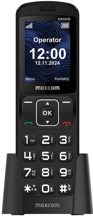 Telefon Mobil Maxcom Telefon de birou Maxcom MM34D 4G, culoare neagra