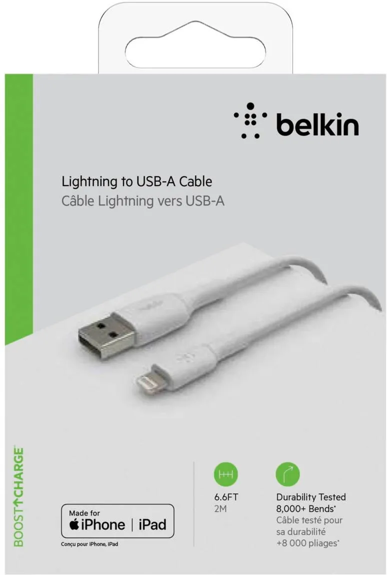 BELKIN Cablu Date Lightning Lade/Sync Cable 2m, PVC, white, mfi certified