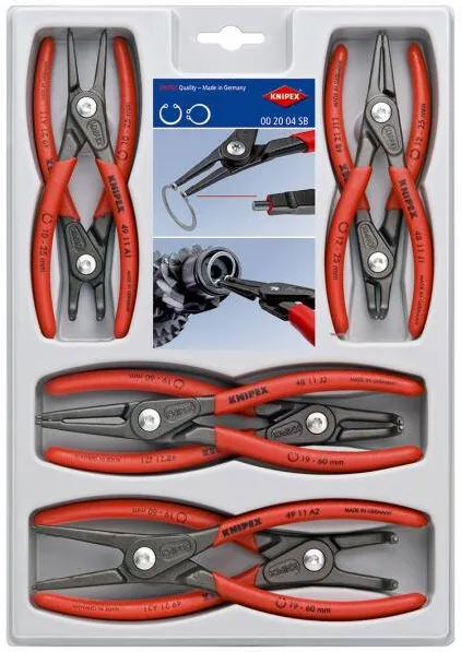 KNIPEX Precision Circlip Pliers Set 00 20 04 SB