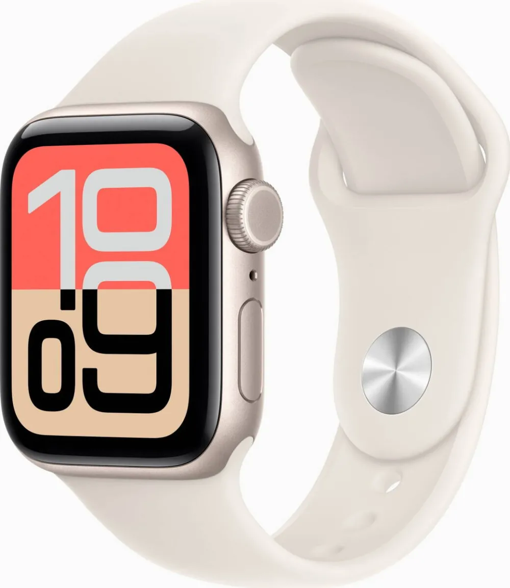 Smartwatch Apple Watch SE 3 GPS+Cellular 40mm Starlight Aluminium Case with Starlight Sport Band - S/M