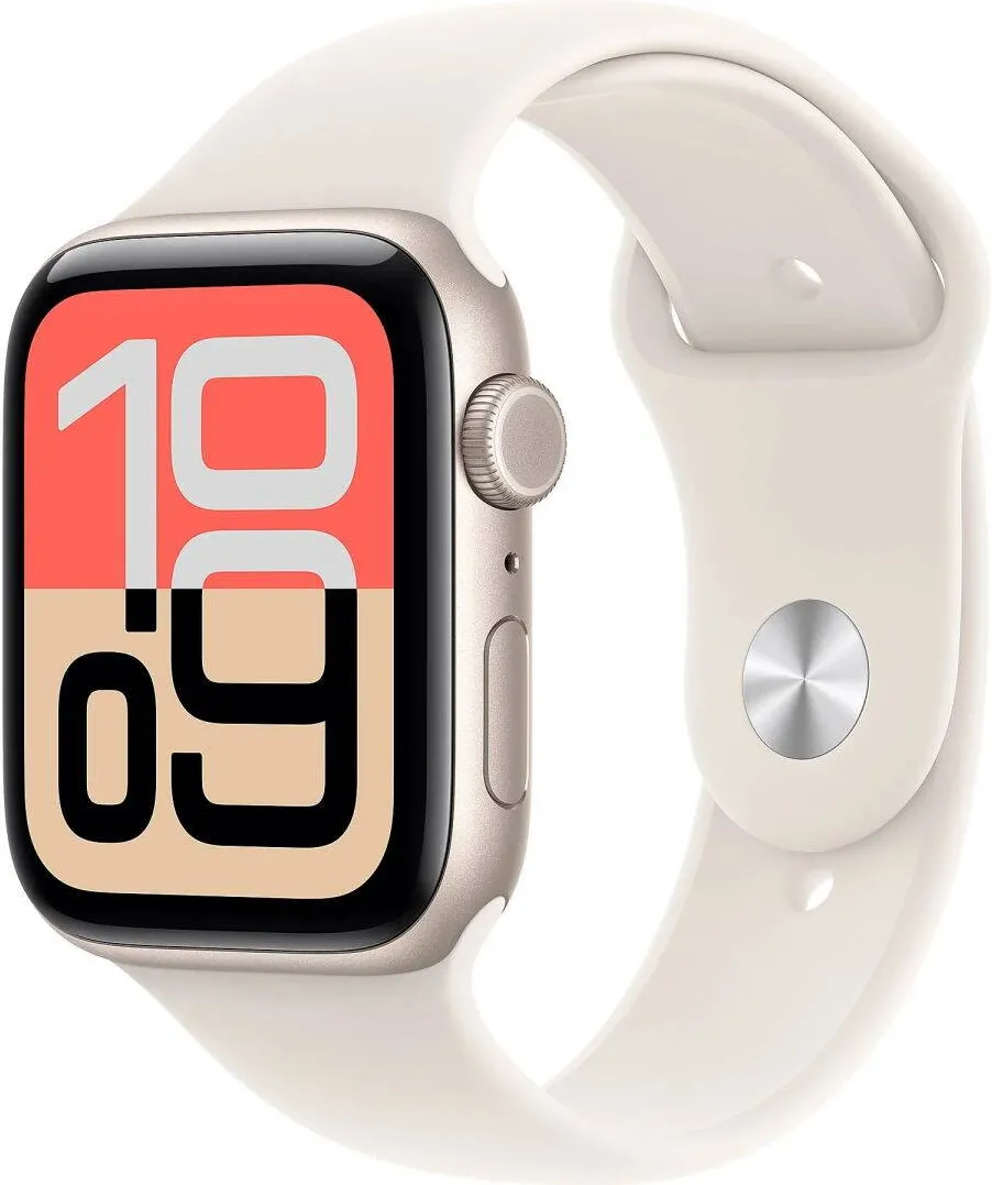 Smartwatch Apple Watch SE 3 GPS+Cellular 44mm Starlight Aluminium Case with Starlight Sport Band - S/M