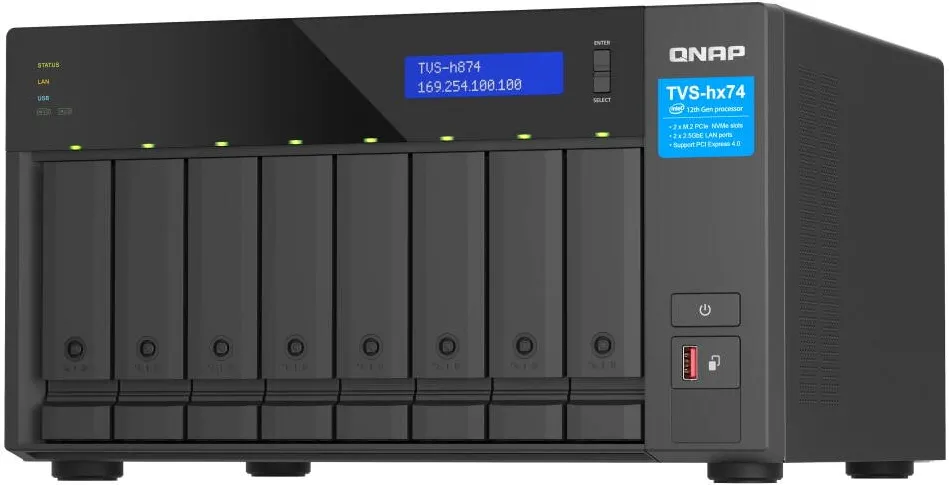 Network Attached Storage QNAP TVS-h874X, QNAP, Negru