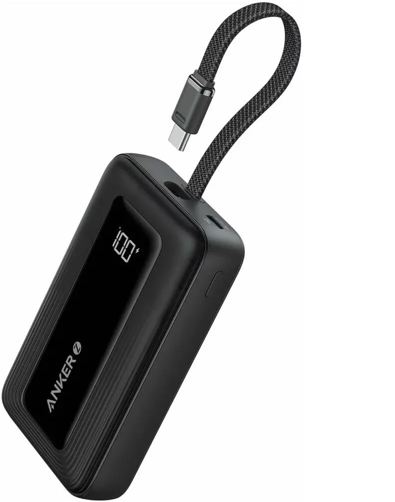 Anker Acumulator extern Anker 10000 mAh 30W cablu USB-C, Negru