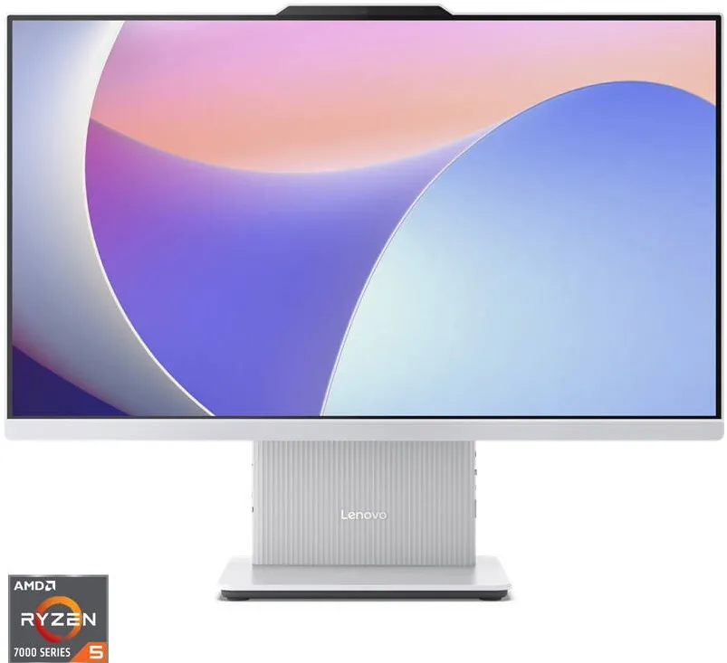 Sistem All in One Lenovo All-in-One IdeaCentre AIO 24ARR9 cu procesor AMD Ryzen 5 7535HS pana la 4.55GHz, 23.8" Full HD, IPS, 16GB DDR5, 1TB SSD, AMD Radeon 660M Graphics, No OS, Cloud Grey