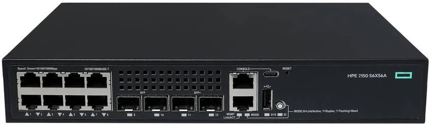 Switch HP NET SWITCH 8PORT 1000M/CW 2150 S6X56A ARUBA BY HPE