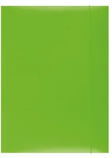 Office Products Mapa din carton plastifiat cu elastic, 300gsm, Office Products - verde