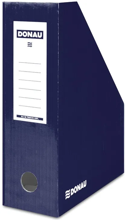 DONAU Suport vertical pentru cataloage, A4 - 10cm latime, din carton laminat, DONAU - bleumarin