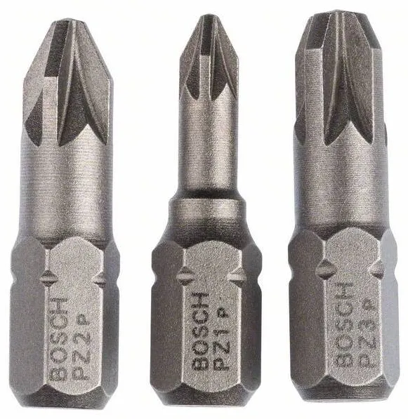 BOSCH 2607001753 - Set capete de insurubare, profil PZ1, PZ2, PZ3, 3 bucati