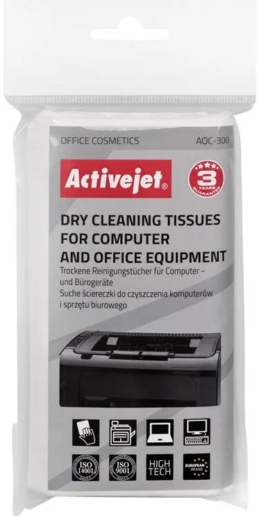 Servetele uscate de curatare ACTIVEJET AOC-300 pentru computere si birou