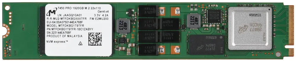 Dysk 7450 PRO 1.92TB M.2 (22x110) NVMe Gen4 MTFDKBG1T9TFR-1BC1ZABYYT (DWPD 1) Tray