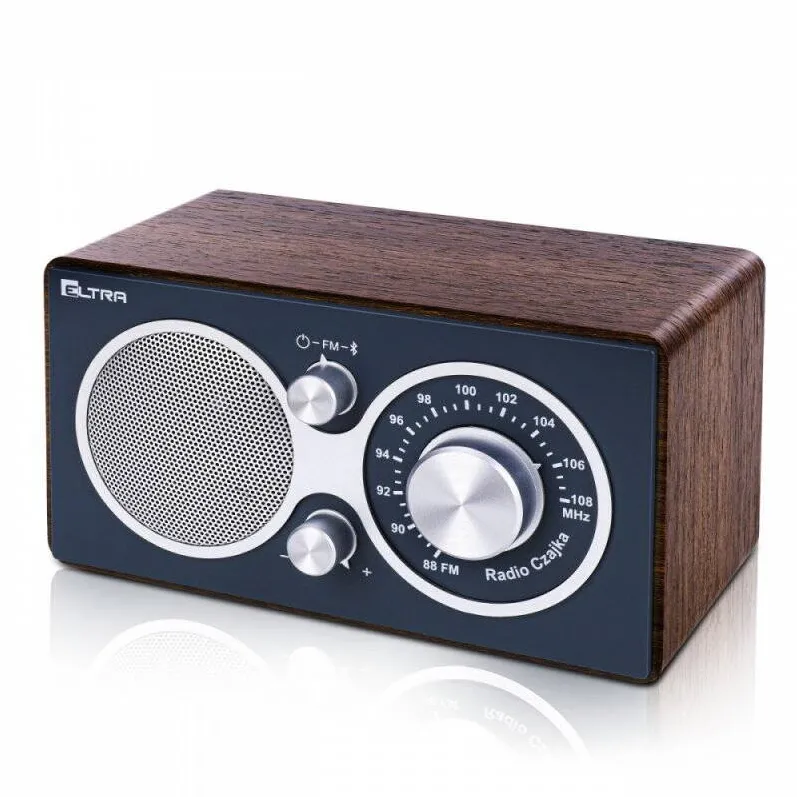 Eltra Radio portabil Eltra CZAJKA, Bluetooth, carcasa din lemn, maro, 205x113x105mm