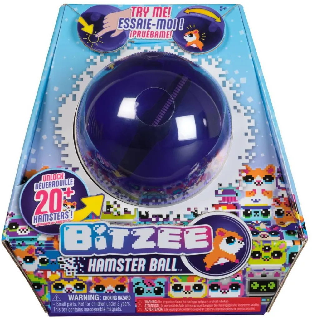 Spinmaster Jucarie interactiva Bitzee - Animalut digital, Hamster ball