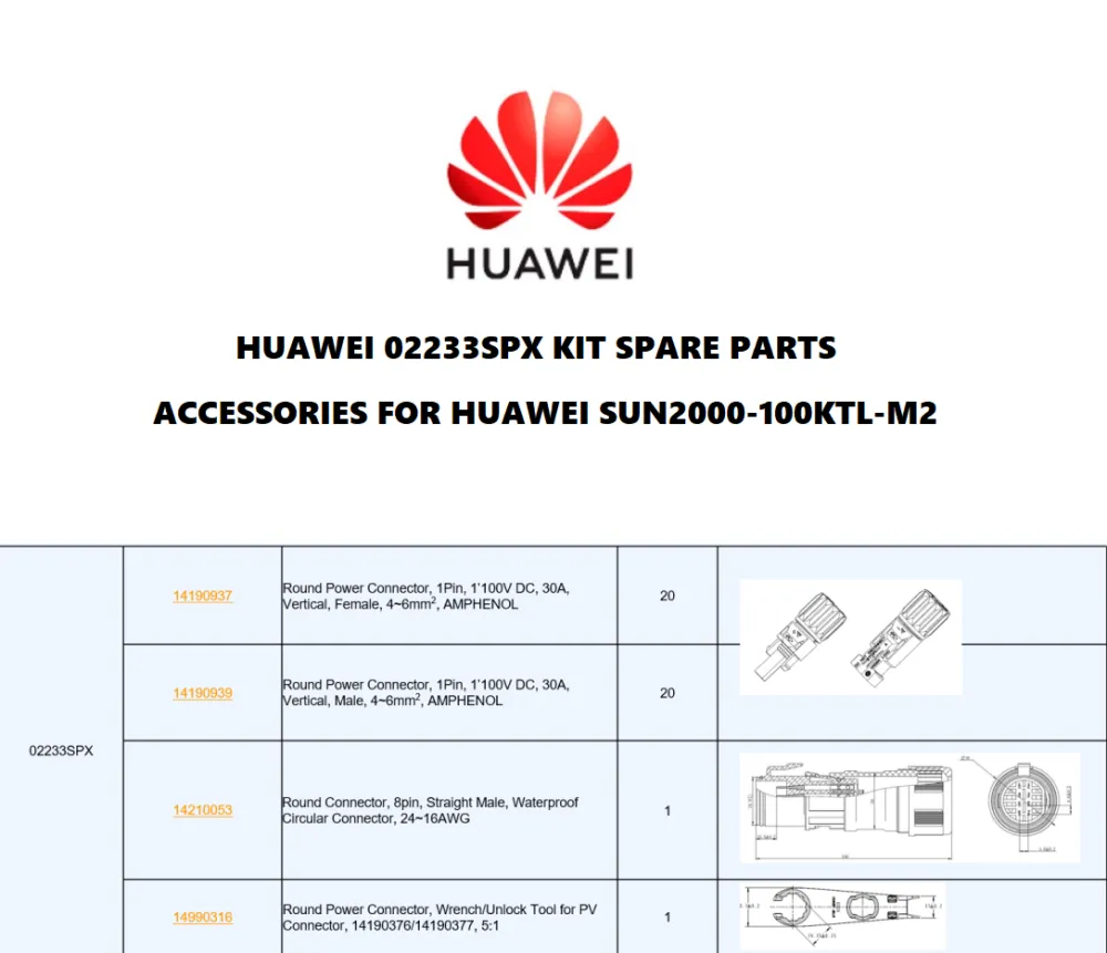 Huawei ACCESSORIES FOR HUAWEI SUN2000-100KTL-M2