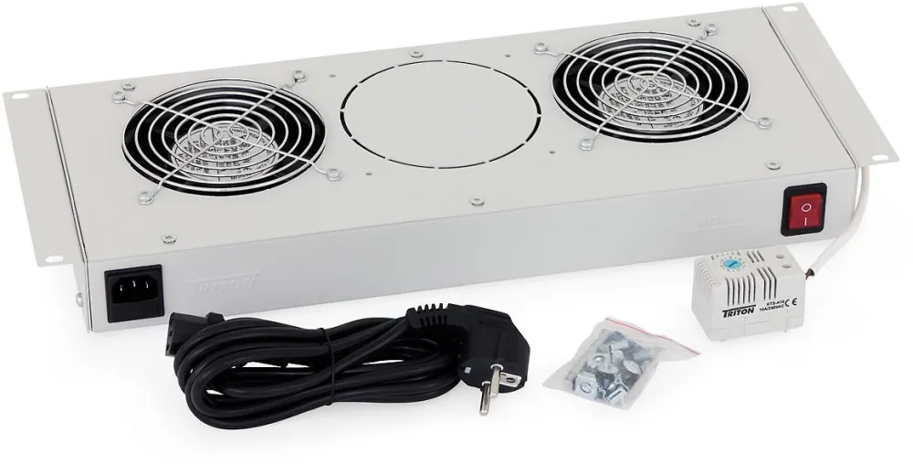 TRITON Panou ventilatie 2X Termost negru