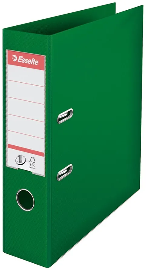 Biblioraft Esselte No.1 Power, PP/PP, A4, 75 mm, verde
