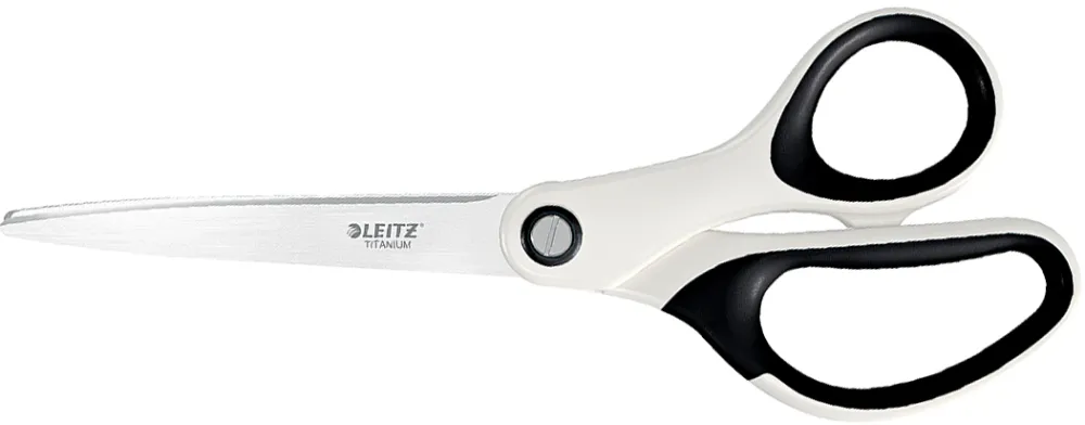 Foarfece pentru birou Leitz WOW Titanium, 205 mm, alb