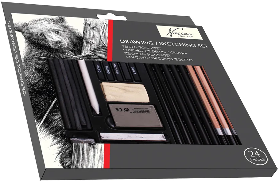 Set pentru desen si schite Creative Craft, 24 piese