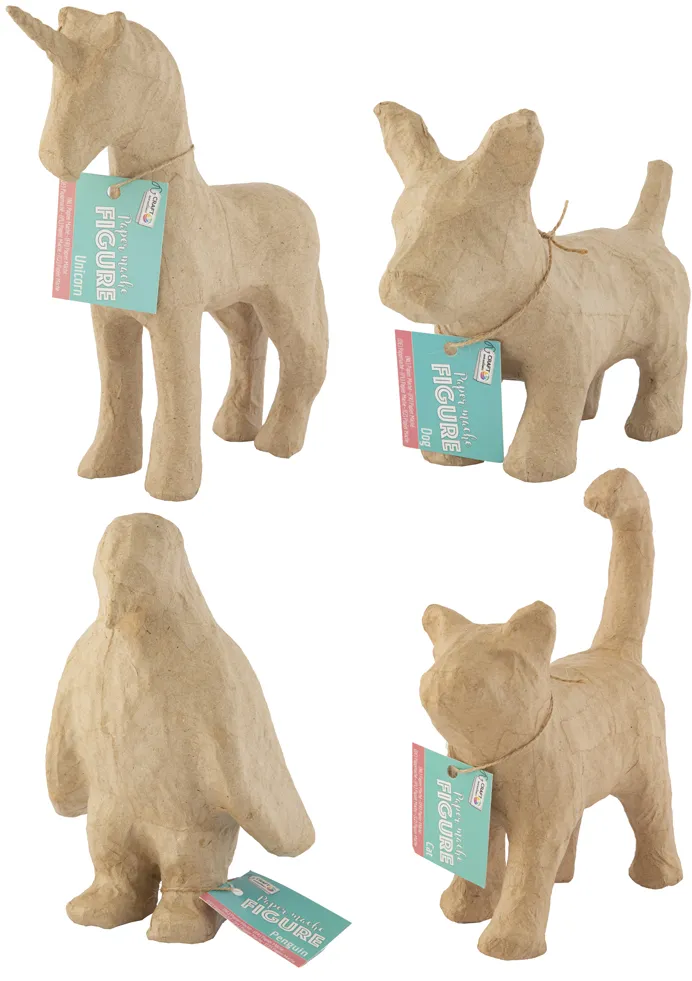 Decoratiuni din hartie Creative Craft, diverse animale, 14 cm