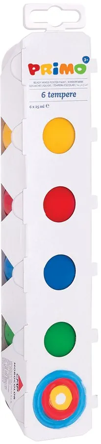 Tempera Morocolor Primo, 25 ml, 6 culori/cutie
