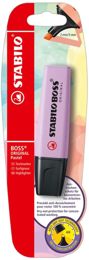 Textmarker Stabilo Boss Original Pastel, lila, blister
