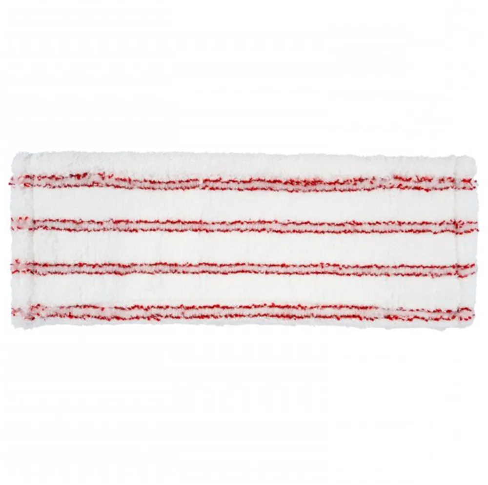 Rezerva mop plat din microfibra UTP Professional, alb/rosu, 40 cm
