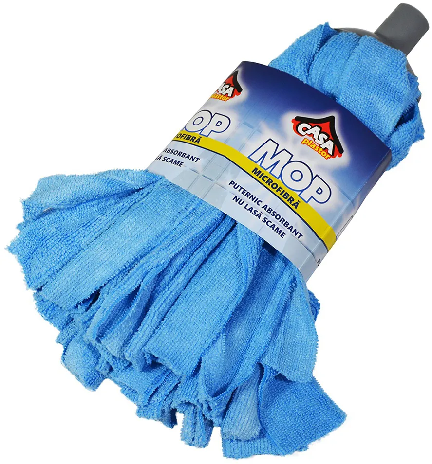Mop microfibra, albastru