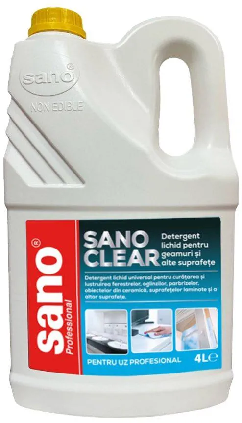 Detergent Sano pentru geamuri si oglinzi, 4 l
