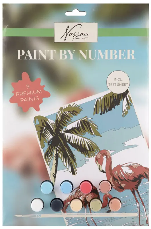 Set pictura pe numere Creative Craft, model flamingo