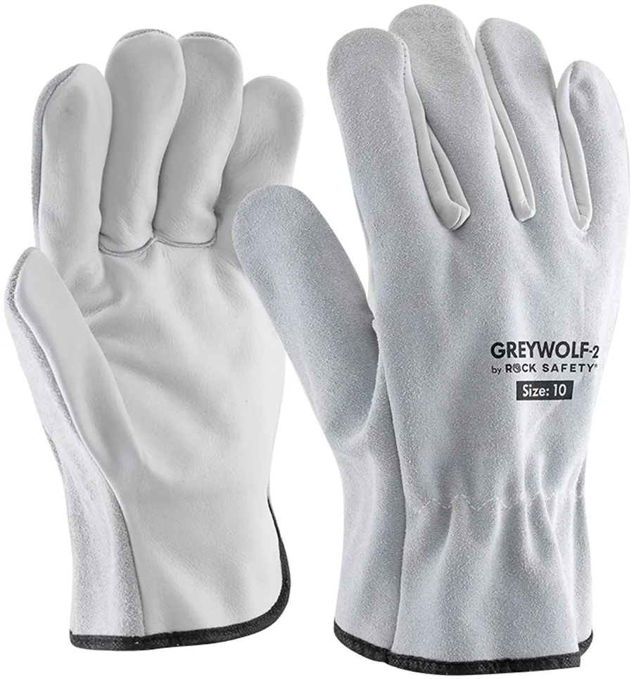 Manusi piele bovina Rock Safety, GREYWOLF-2, marime 10