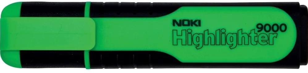 Textmarker Noki Wide 9000, varf retezat, 1-5 mm, verde