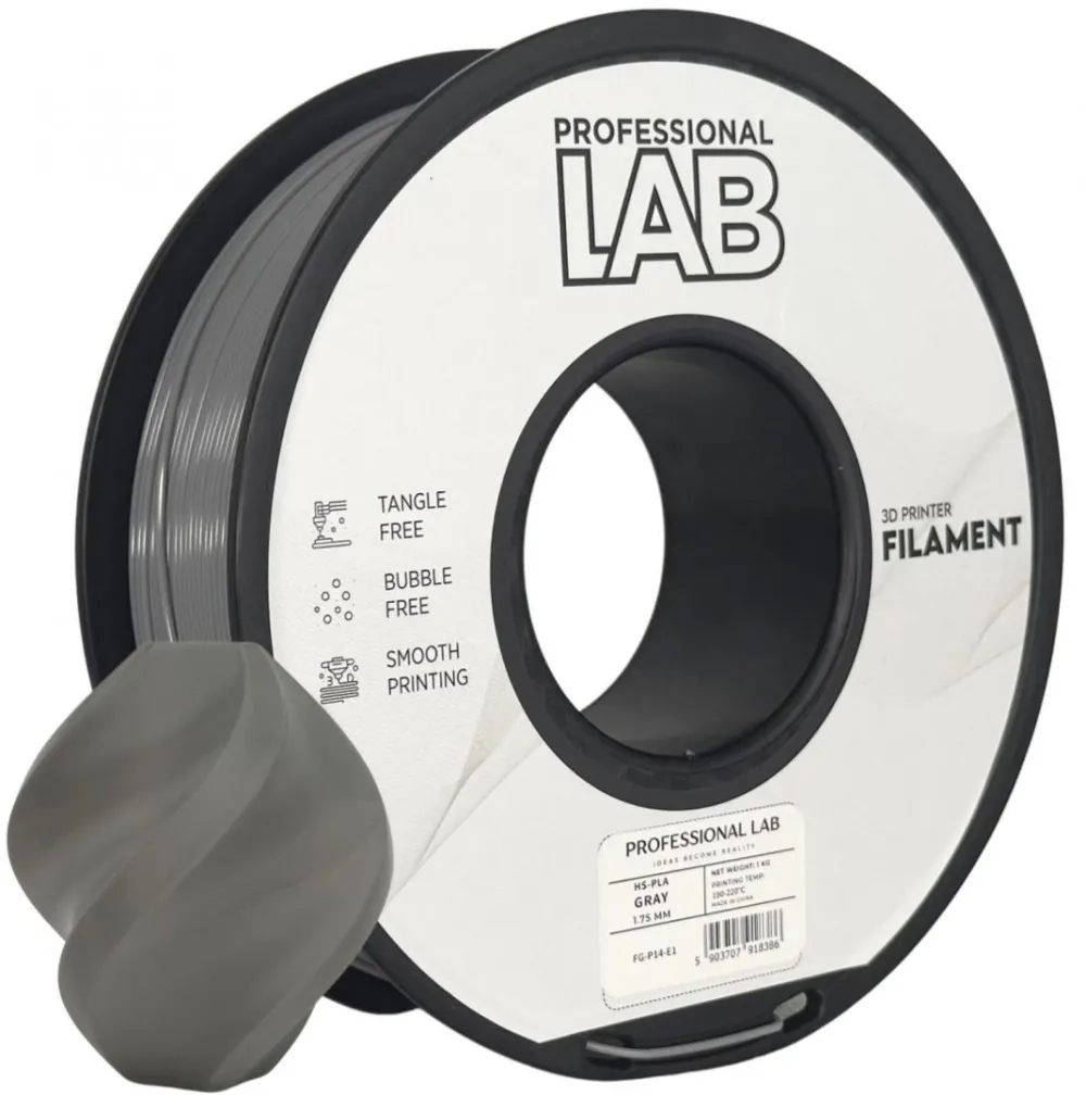 Prof. lab 3D filament 1KG hs-pla gray