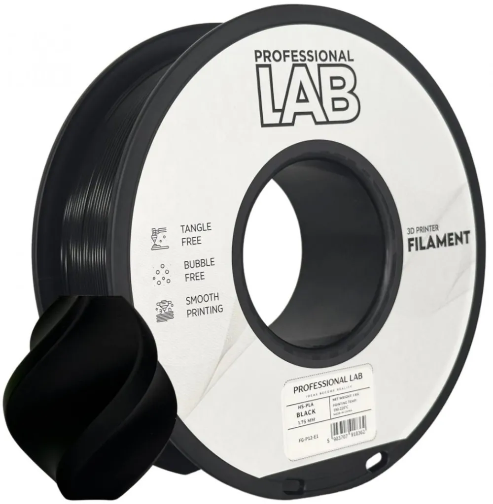 Prof. lab 3D filament 1KG hs-pla black