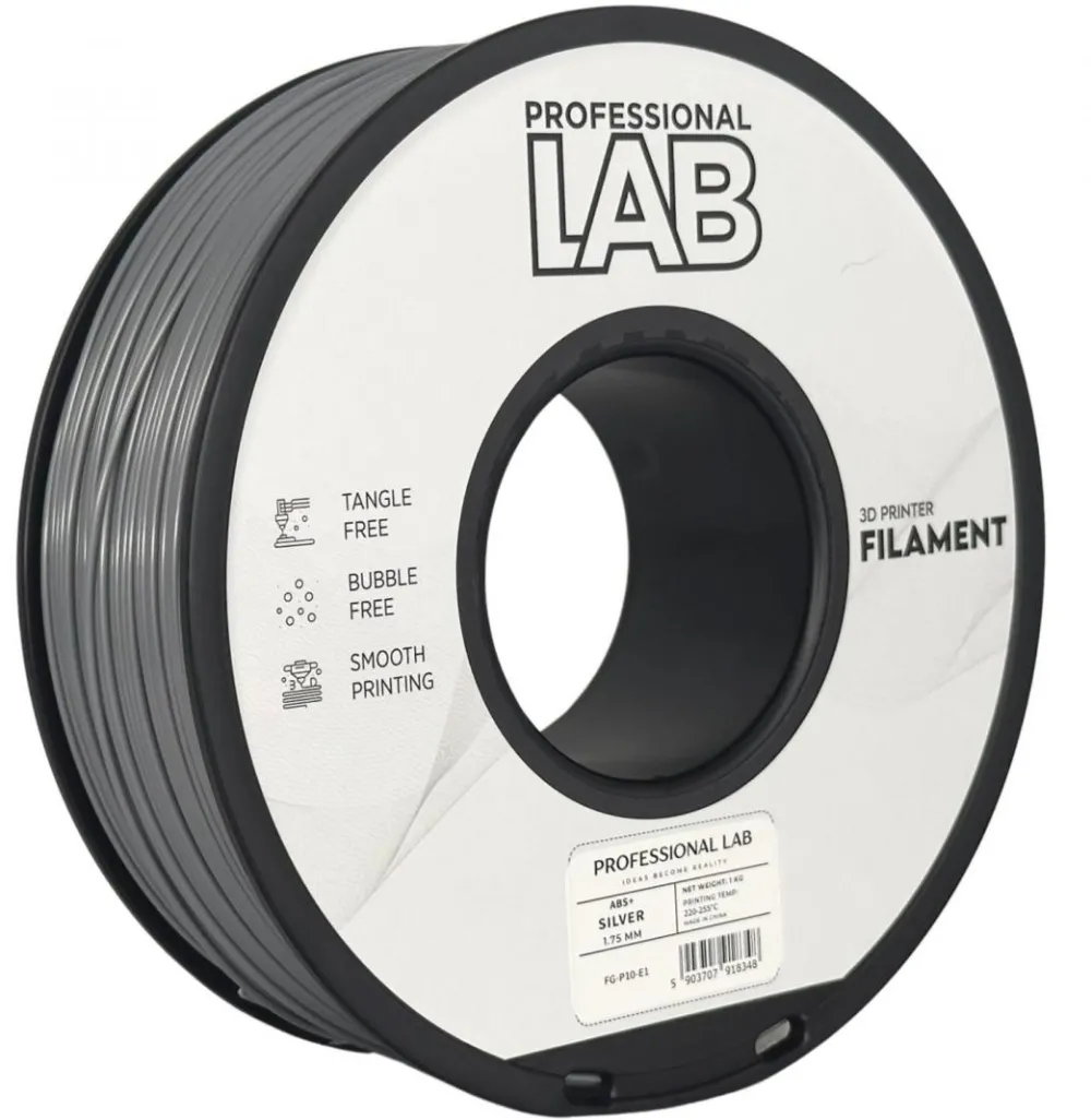 Prof. lab 3D filament 1KG ABS+ silver