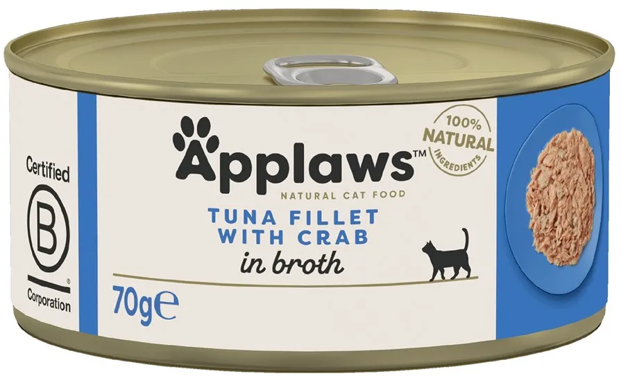 APPLAWS Tuna fillet with crab in broth - wet cat food - 70g